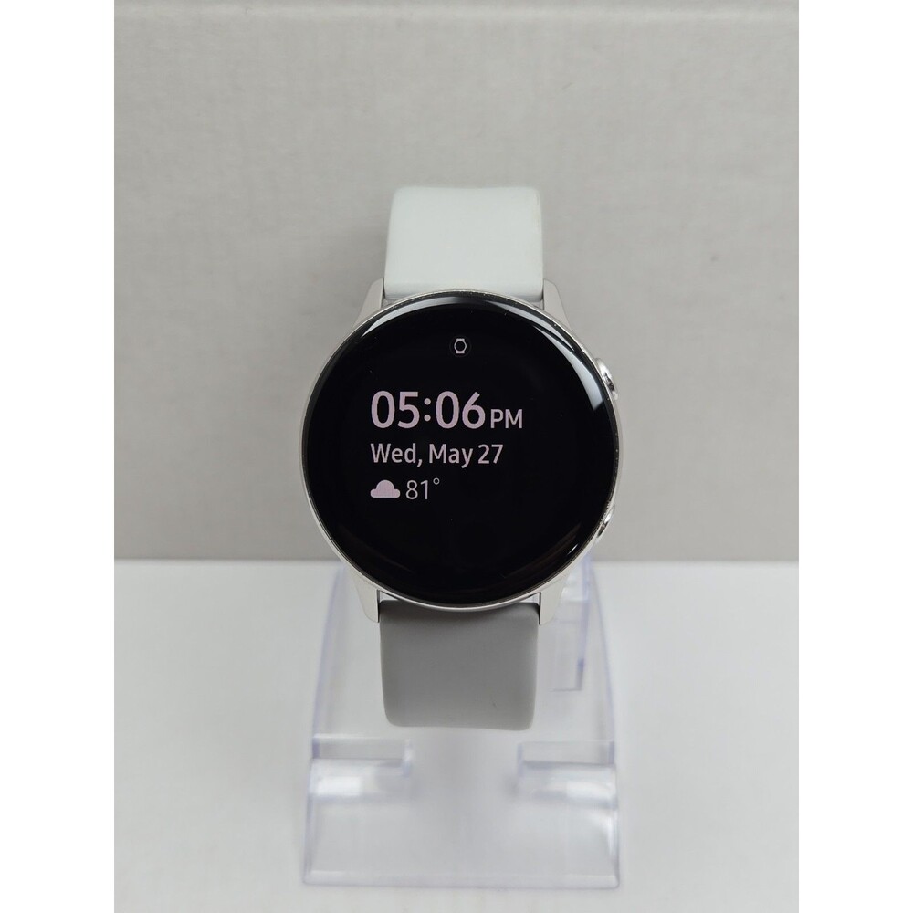 Samsung Galaxy Watch Active SM R500 40mm Silver Bluetooth GPS Fitness *READ